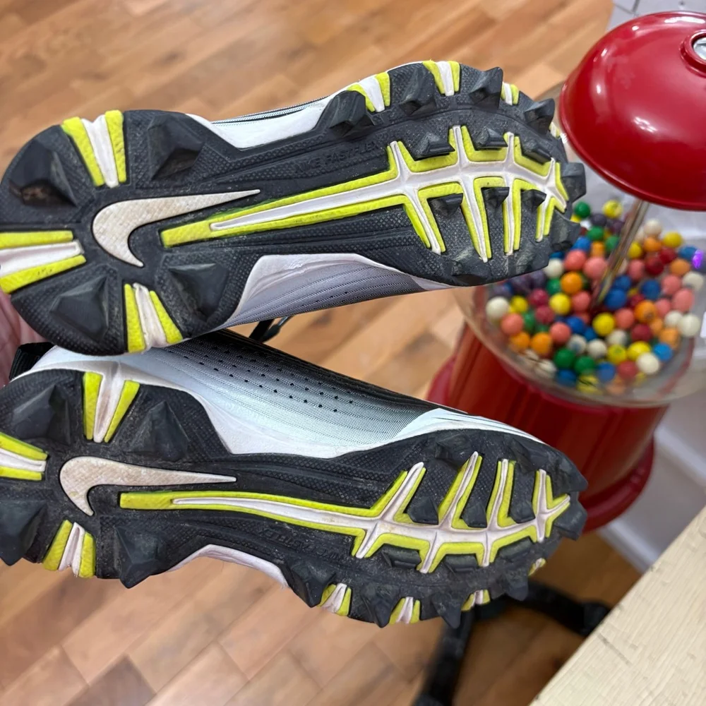 Nike Vapor Black White Baseball Cleats 12 - Picture 7 of 8